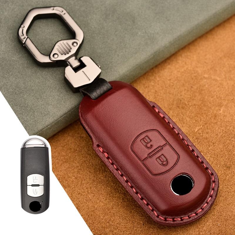 S Oryginalna skórzana osłona etui na kluczyk samochodowy Do Mazda 2 3 6 Atenza Axela Cx-5 Cx5 Cx 5 Cx-7 Cx-9     Smart Key