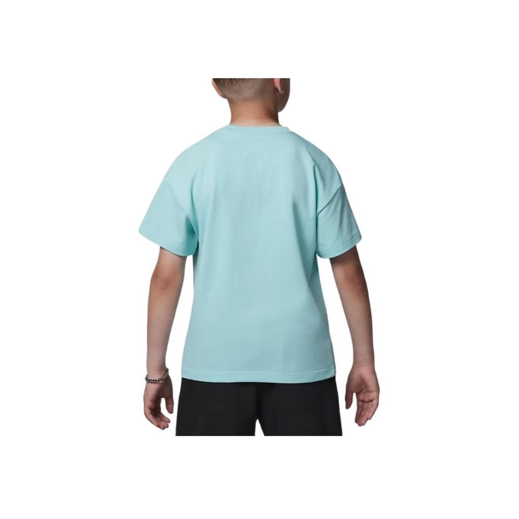 Nike Zerrissenes Flugzeug Bequem Mode Lässig Weich Kurzarm T-Shirt Kinder Tops Licht-Regen-Tau-Grün HQ7147-382