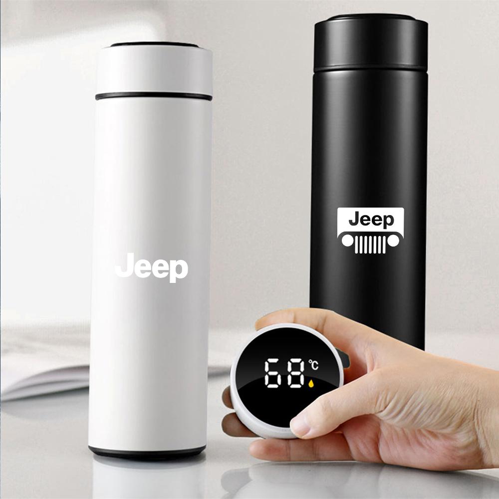 Portable 304 Stainless Steel Vacuum Insulated Mug Thermos Bottles For Jeep Wrangler Compass Grand Cherokee Gladiator Accessories