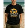 European Sizes A Skull Holding A Telescope with The Slogan "Nobody Cares", A Wacky and Playful Style Casual T-shirt, A Round-neck Top
