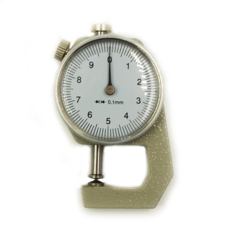 1Pc Precision Leather Thickness Gauge, Aluminum Alloy DIY Craft Measuring Tool, 0-10mm & 0-20mm Range, Dual Flat & Pointed Heads