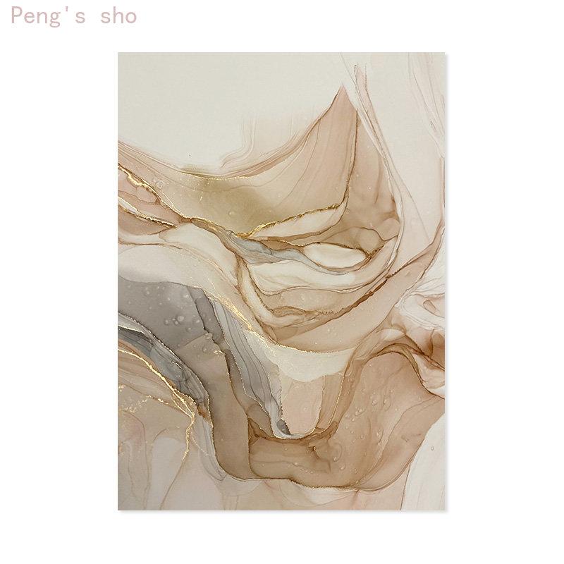 Modern luxury gold marble texture abstract posters walls of art print canvas painting living room interior decoration