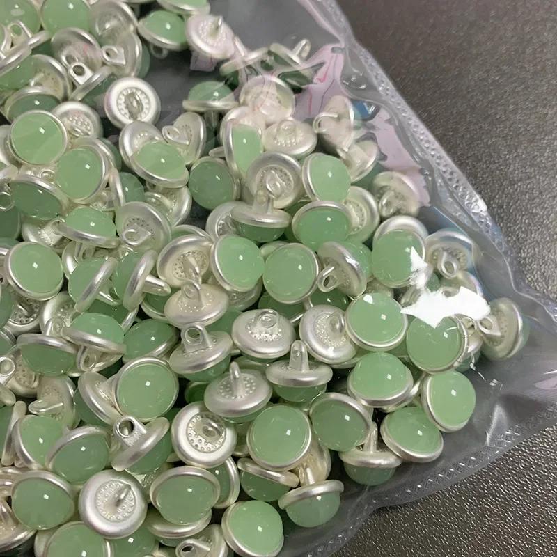 10 teile/los Schöne Jewel Tasten Edelstein Glanz 10mm Runde Kleine Schaft Tasten Bluse Rock Nähen Zubehör