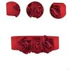 Elastic Waist Belt for Women with Floral Design