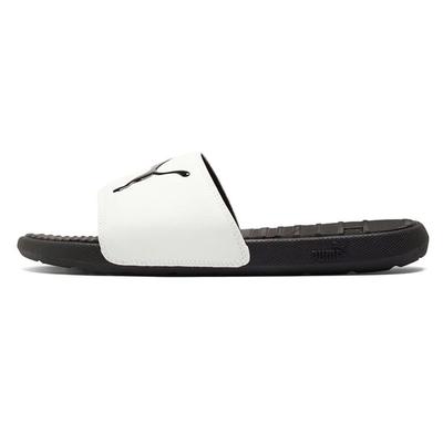 Bequeme Atmungsaktive Gummi-Sohlen Pantoletten Herrenschuhe Weiß Schwarz 371048-08