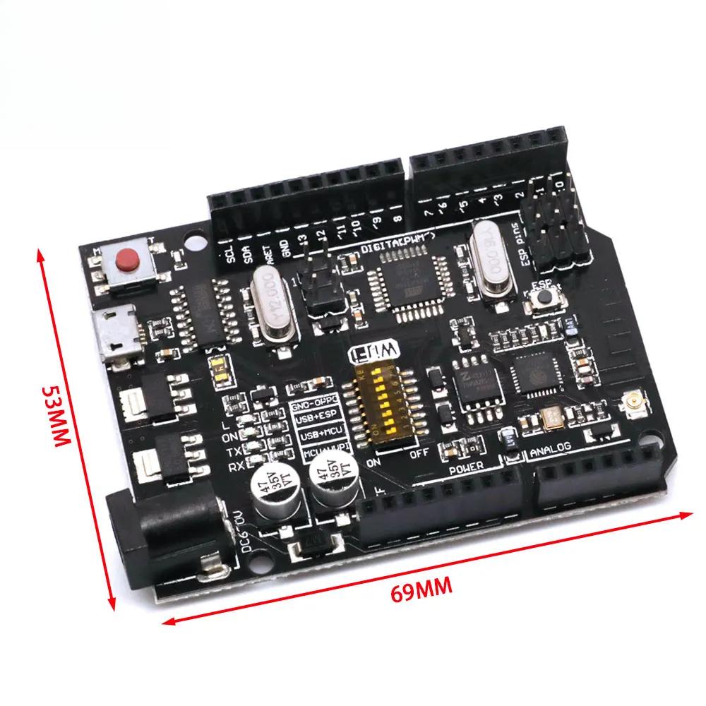 UNO+WiFi R3 ATmega328P+ESP8266 CH340 (32Mb memory) 6V-9V USB-TTL CH340G For Arduino NodeMCU WeMos One Development board