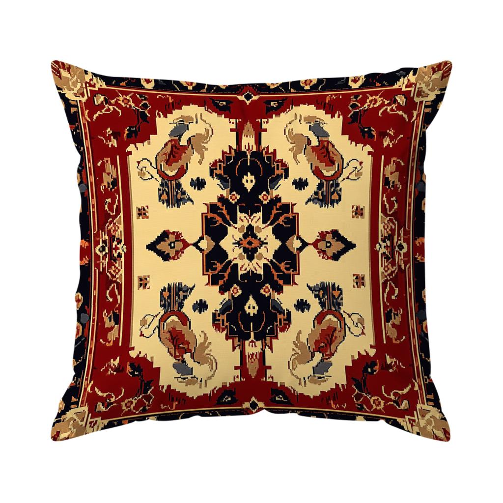 Traditional Persian Geometric Pillowcase Bedroom Sofa Cushion Cover 100% Polyester Living Room Cushion Pillowcase Home Decor