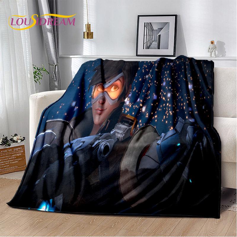 Overwatch Game Gamer DVA  Reaper Soft Plush Blanket,Flannel Blanket Throw Blanket for Living Room Bedroom Bed Sofa Picnic Kid 3D