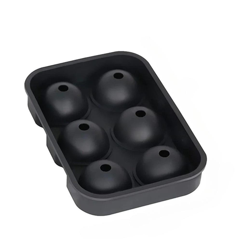 Large Round Ice Ball Maker Silicone Mold with Lid BPA Free Reusable Sphere Cube Trays for Whiskey Bourbon Cocktails and Home Bar