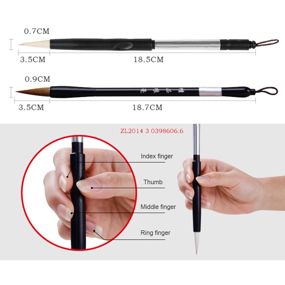 Sada tradiční čínské kaligrafie Sada štětce na pero Inkoust Water Psací papír Tool Box Kit pro začátečníky
