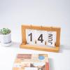 Retro INS Style Wooden Perpetual Flip Calendar – Small Desktop Ornament for Home Decoration
