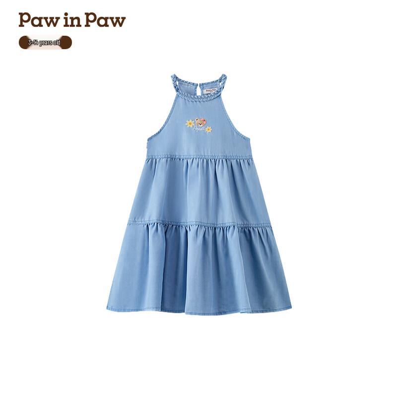 

PawinPaw Girls Cartoon Bear A-Line Denim Dress 38