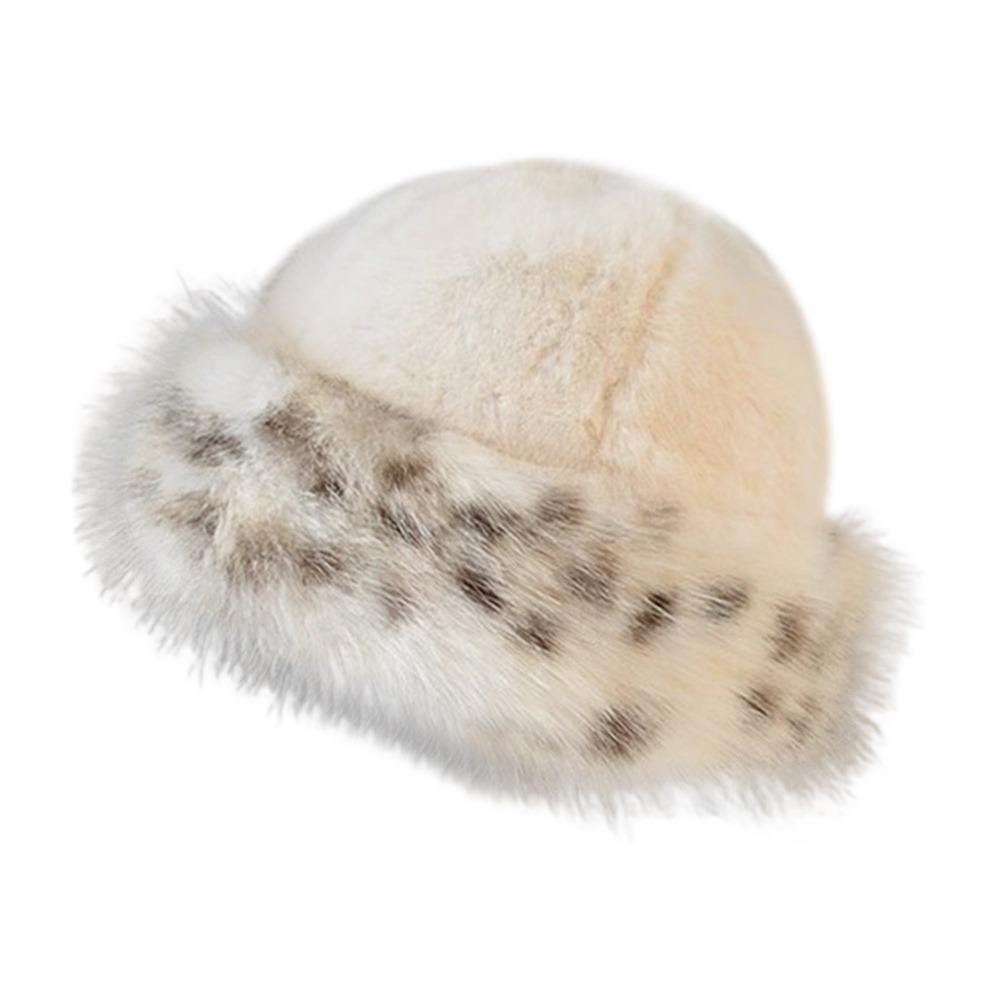 Windproof Faux Fur Bucket Hat Thick Furry Winter Panama Basin Cap Plush Fisherman Hat Winter