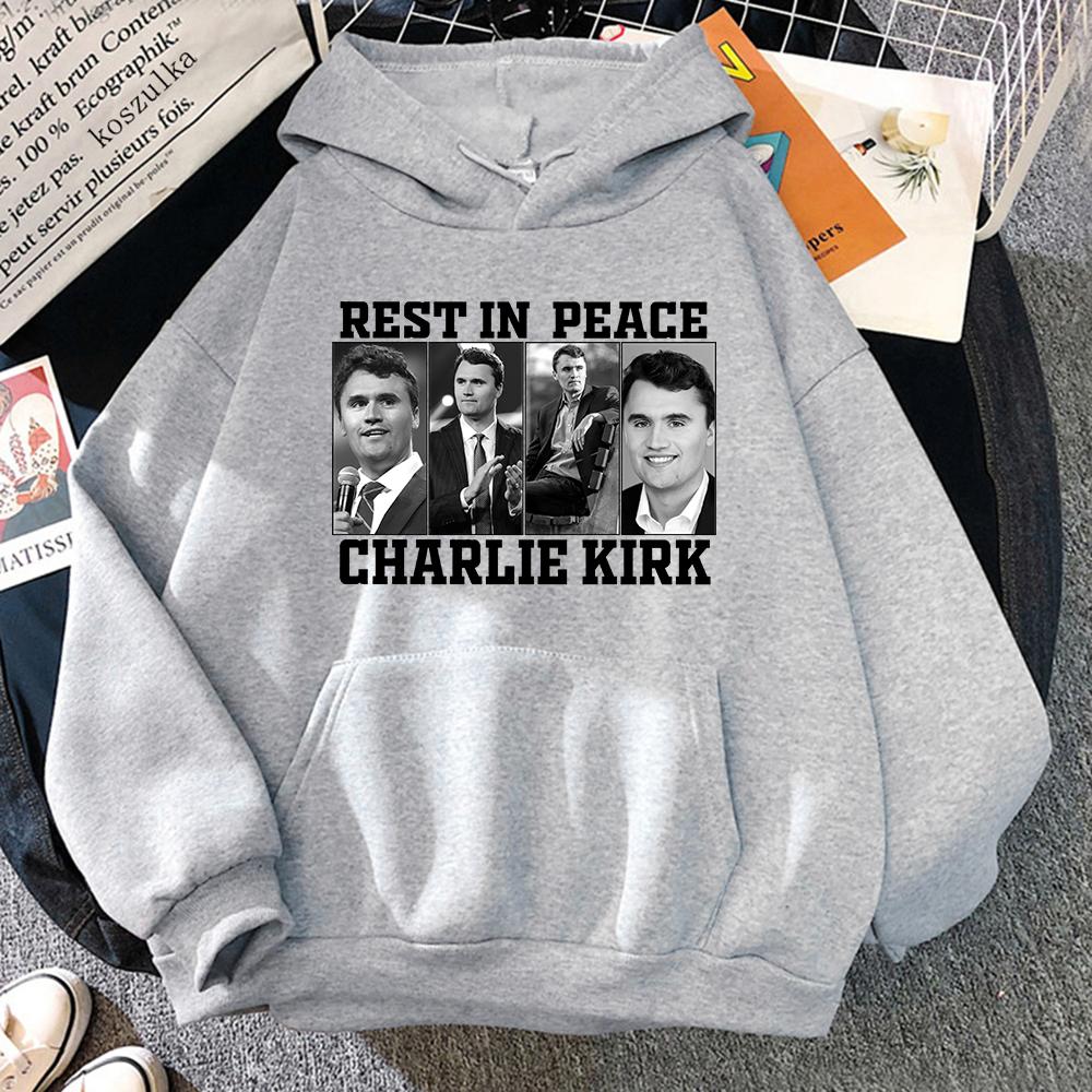 RIP Charlie Kirk Hoodie New Fashion Women Harajuku Aesthetic Graphic Hoodies Unisex Autumn Winter Casual Pullovers Sweatshirts