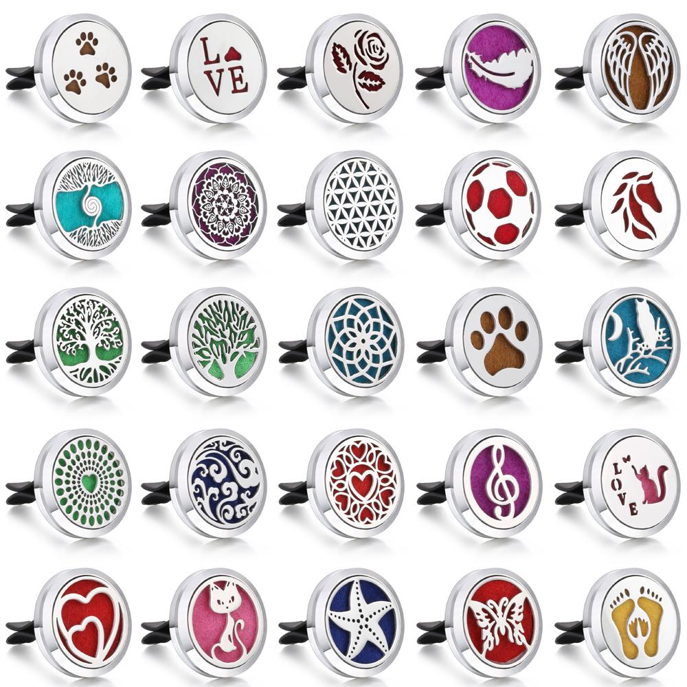 

1/3/5PCS Ароматерапия Автомобильный парфюмерный диффузор Нержавеющая сталь 30 мм Магнитный ароматический диффузор Медальон Автомобильный освежитель воздуха Вентиляционный зажим