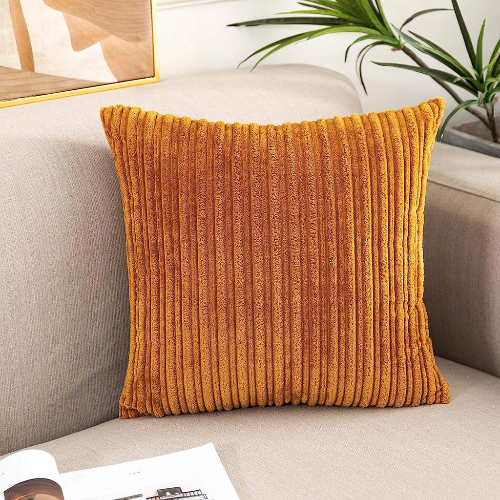 Cord Samt Dick Gestreiftes Kissen Kissenbezug Sofa Dekokissenbezug Bettkissenbezug