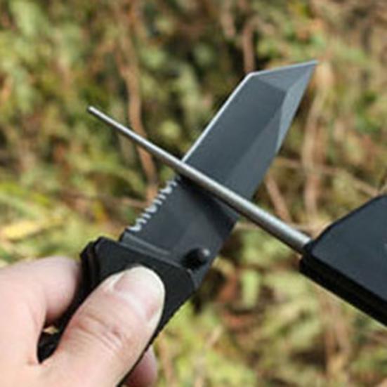 Outdoor Pocket Whetstone Tool High Hardness Diamond-Material Mini Cutter Sharpener Portable Fishhook Grinding Multifunctional Camping File Cutter