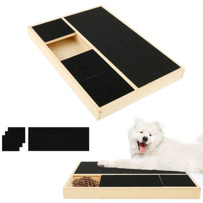 Dog Nail Scratch Board Wear Resistant Dog Nail File Board with Hidden Snack Box Pet Safe Sandpaper Board for Cat and Dog