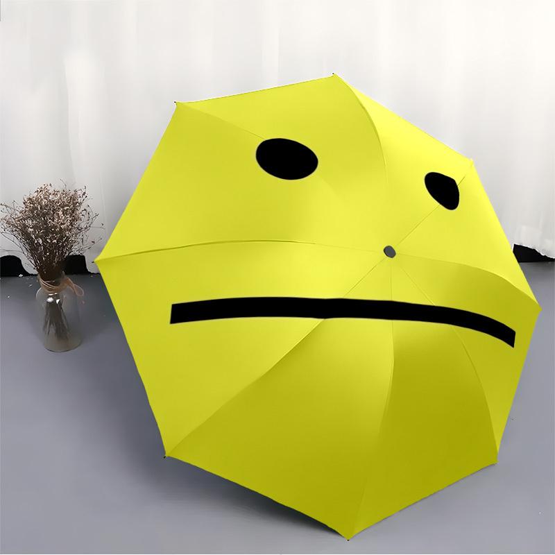 1pc Neutral Expression Icon Automatic Umbrella - Automatic Opening And Closing, Sturdy Iron Frame, Formal Occasions Yy251018172