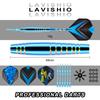 Lavishio Professionelles Soft-Dartpfeil-Set, 19g, 12 Kunststoff-Dartspitzen, Dartflügel und Schäfte (blau)