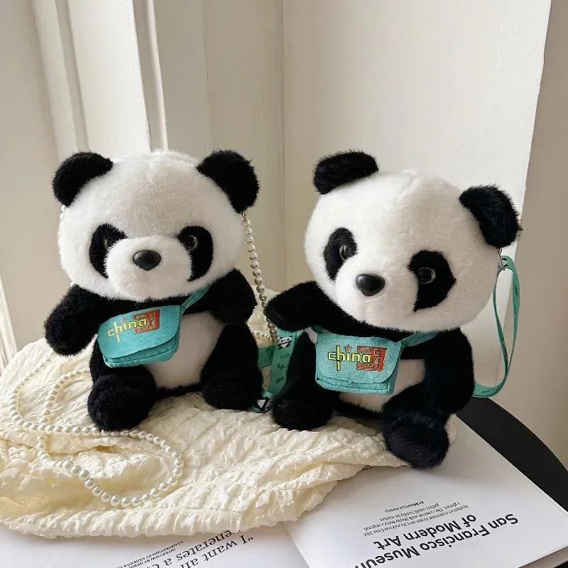 Cute Backpack Panda Plush Toy Small Backpack Chinese Panda Souvenir Children's Crossbody Bag Shoulder Bag