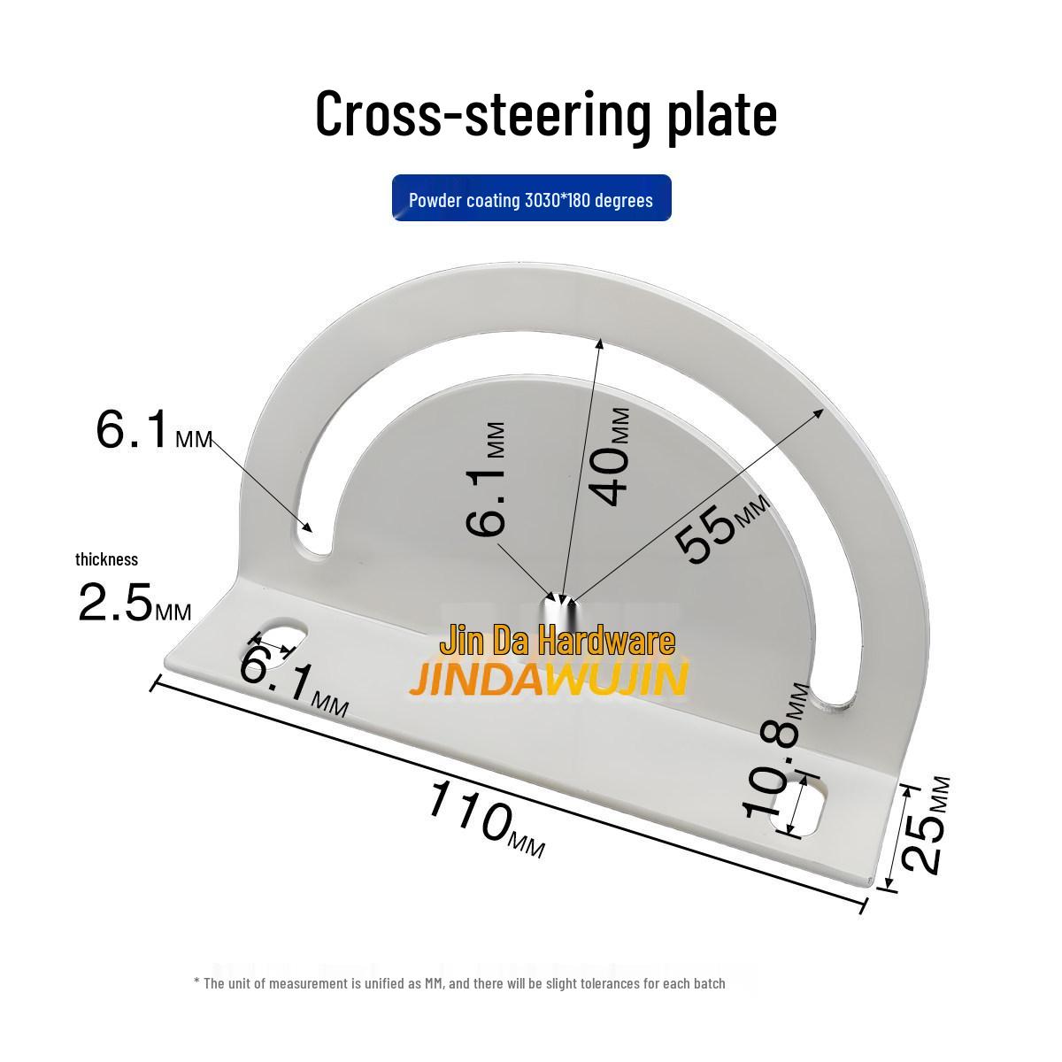 Aluminum 4040 Profile Corner Connector Plate - 180° Swivel