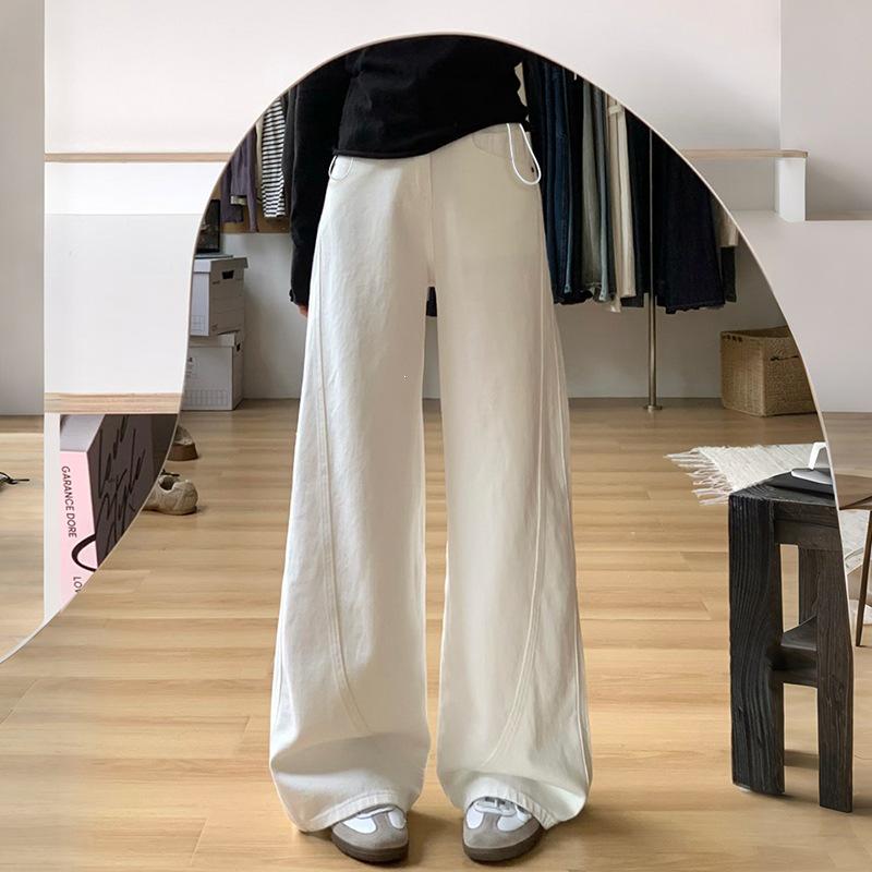 Maternity Spring Style Wide-Leg Drawstring Pants with Scythe and Straight-Leg Options XXL
