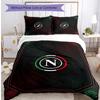 Set Lenzuola 3 Pezzi Stampato Napoli FC Traspirante Copripiumino con Federe Biancheria da Letto Decorativa per Camera da Letto Casa
