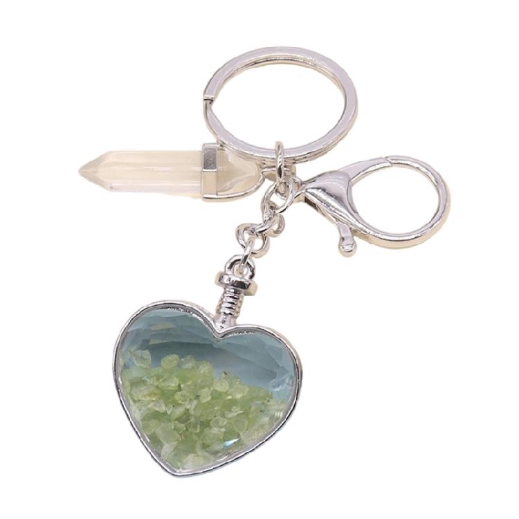Long Time Use Natural Stone Heart Shaped Photo Frame Keychain Resistant Wear Tear Ideal Meaningful Carry Item Gift