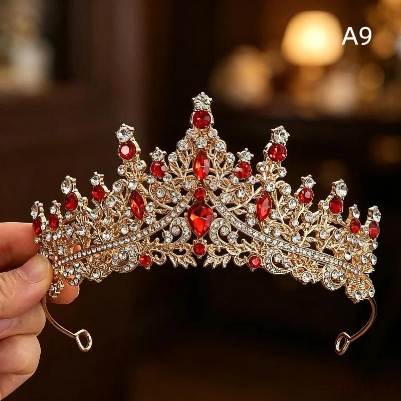 Bling Rhinestone Bridal Wedding Crown Princess Style Tiara Elegant Bridal Headwear for Prom Pageant Wedding