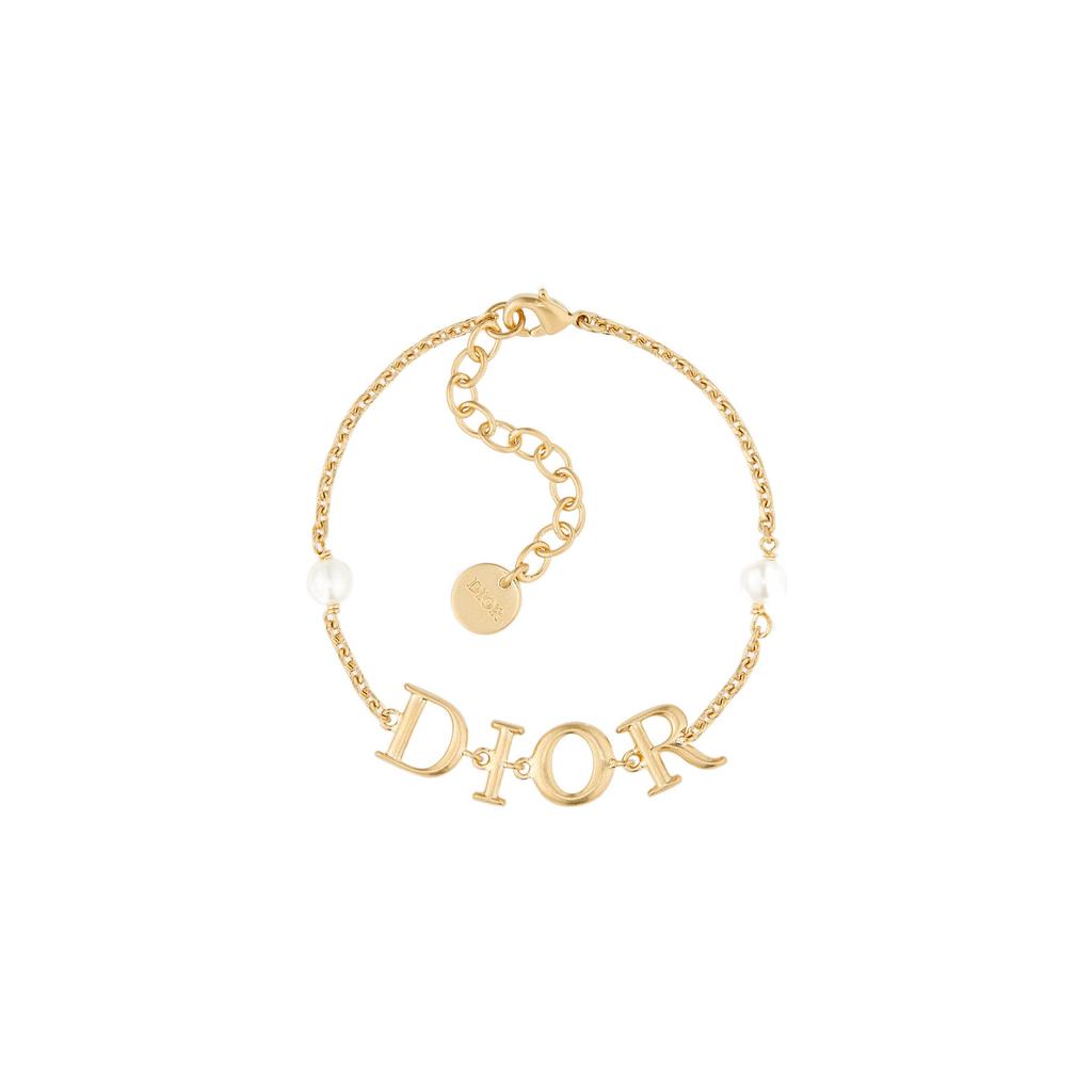 Dior Revolution Brass Logo Bracelet Women Bracelets Gold B1583DVORS-D301