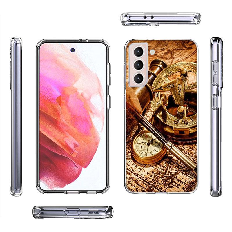 Ancient Maps Retro Compasses And Telescopes Phone Case For Samsung A16 A26 A36 A56 A17 A15 A25 A35 A55 A14 A24 A34 A54 A04S A05S