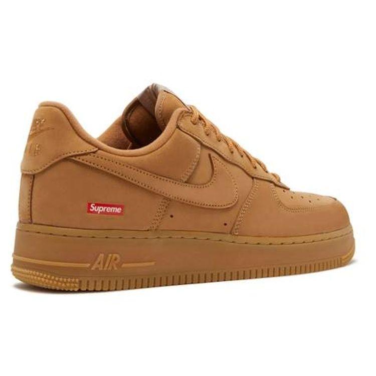 Supreme x Nike Air Force 1 Low SP Box Logo - Pšeničné Unisex Tenisky Hnedá ľanová Gumená svetlohnedá DN1555-200