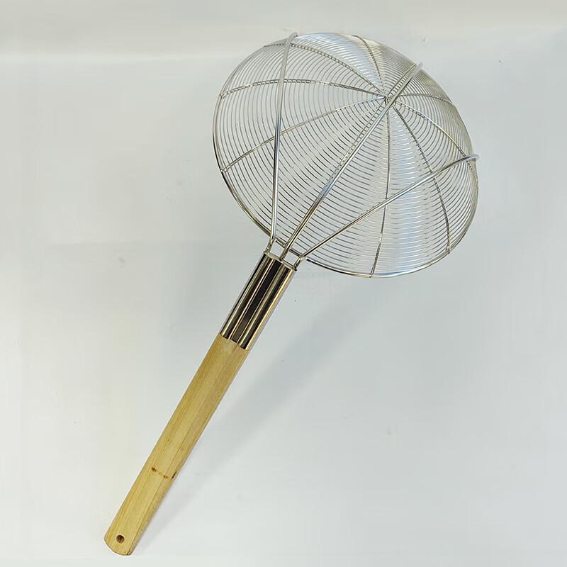 Stainless Steel Coarse Mesh Skimmer with Wooden Handle