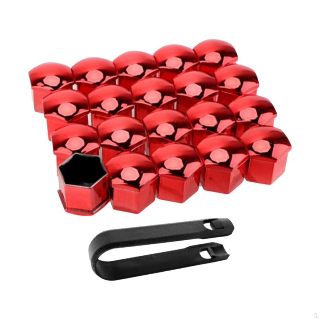 Car Wheel Lug Nut Cover Kit - 20 Pieces with Installation Tool
