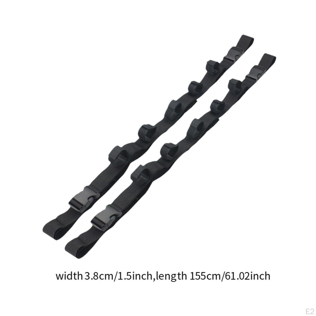 2 Fishing Rod Carrier Straps for Cars, Holds Multiple Rods with Simple Setup