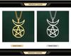 Dawapara Gehörnter Gott Cernunnos Siegel Anhänger Halskette Pentagramm Dreifache Göttin Symbol Edelstahl Wicca Schmuck