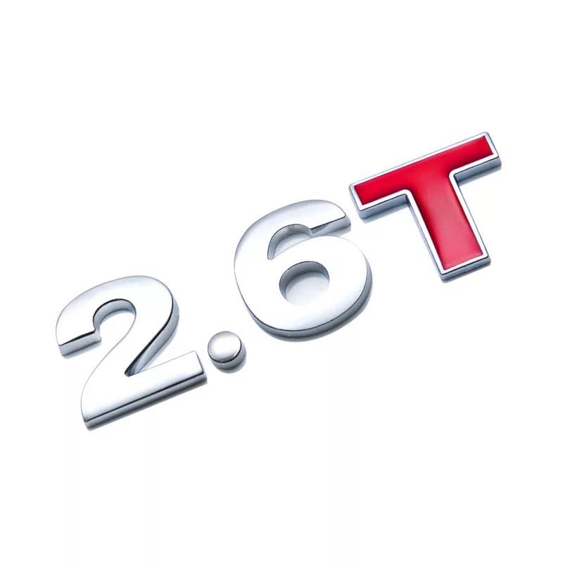 Car Displacement sticker Metal 1.0 1.2 1.5 1.6 1.8 2.0 2.5 2.8 3.0 T volume logo Car rear Trunk Emblem badge Vehicle Stickers