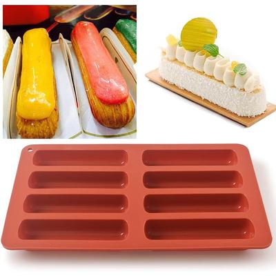 Forma na Twinkie dort Silikonová forma na eclair Prstové formičky Válcové silikonové tácy na pečení, mýdlo, pryskyřici, čokoládovou tyčinku