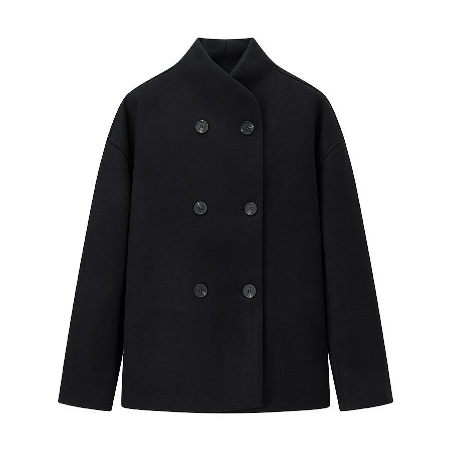 Women'S Autumn And Winter Fashionable Two-Color Woolen Coat