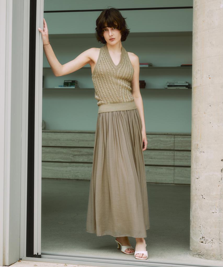 Zero Street [2 Colors] Le Zero Crinkle Elastic Skirt