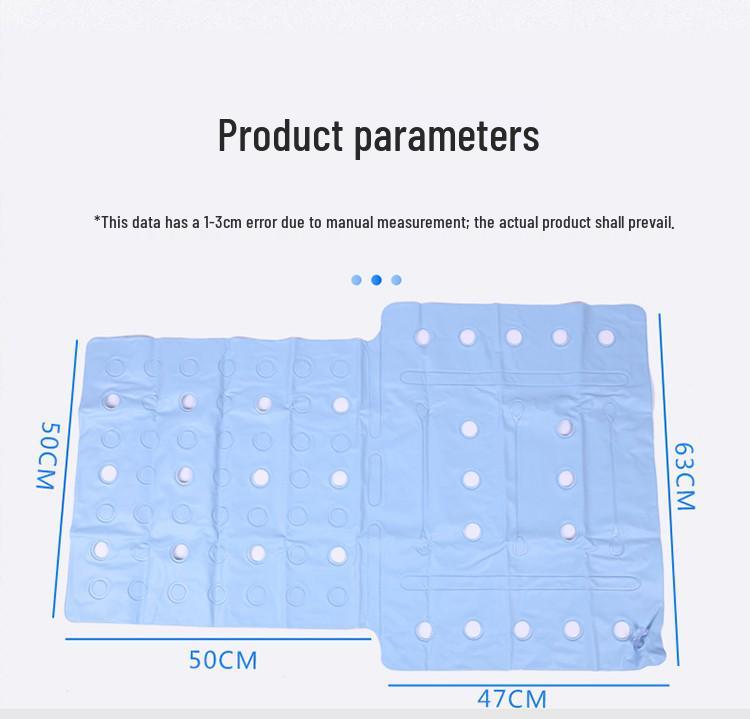 Aufblasbares Anti-Dekubitus-Rollstuhlkissen mit atmungsaktiver Rückenlehne