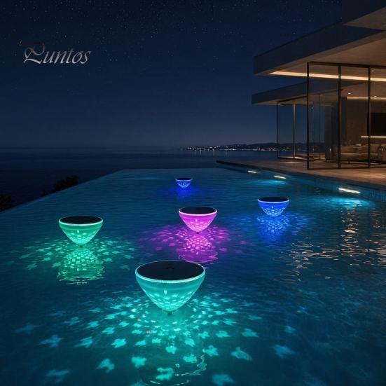 Solar Fish Projection Light Floating Light, with Dynamic Projection, Color-Changing LED Pool Outdoor Decoration Waterproof for Swimming Pools
