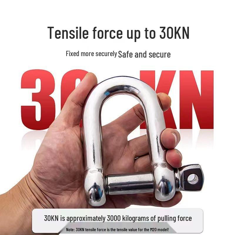 High-Strength U-Type D-Shackle for Lifting & Excavator Locks