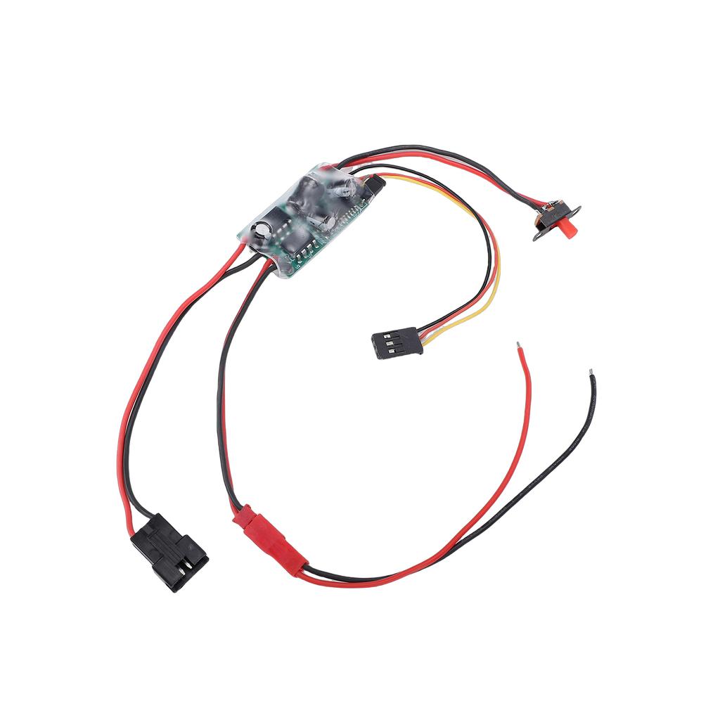 Brushed ESC, SM Plug Electronic Speed Controller with Brake for WPL MN C14 C24 C34 C44 B14 B24 B16 B36 1 16 RC Car