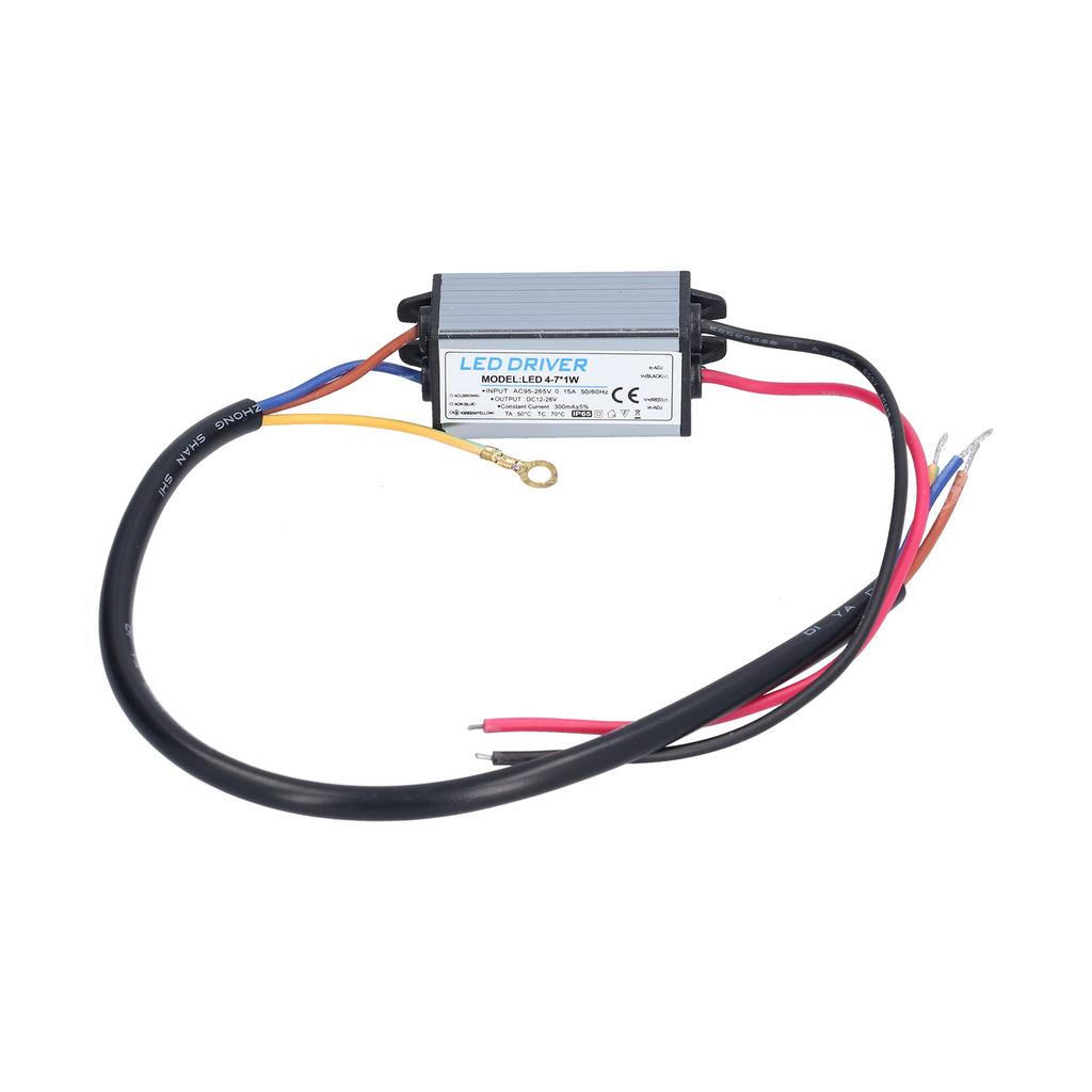 LED Driver AC 95?265V To DC 12?26V 300mA Power Supply Lighting Transformer IP65 Protection