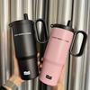 Large Capacity Handle Straw Tumbler, 316 Stainless Steel Insulated Cup for Car Cold & Hot Drinks