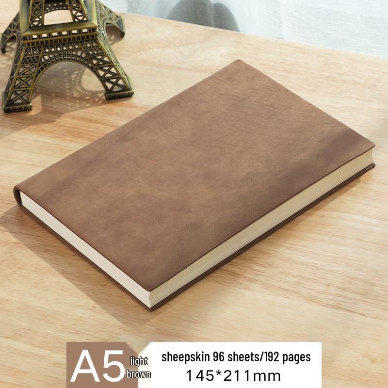 A5 Простой ретро студенческий блокнот из мягкой овечьей кожи, утолщенный, с горизонтальными линиями