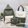Backpack Printed Four-piece Multi-piece Set School Bag Leisure Travel Bag Tuition Bag Pencil Bag Student Backpack