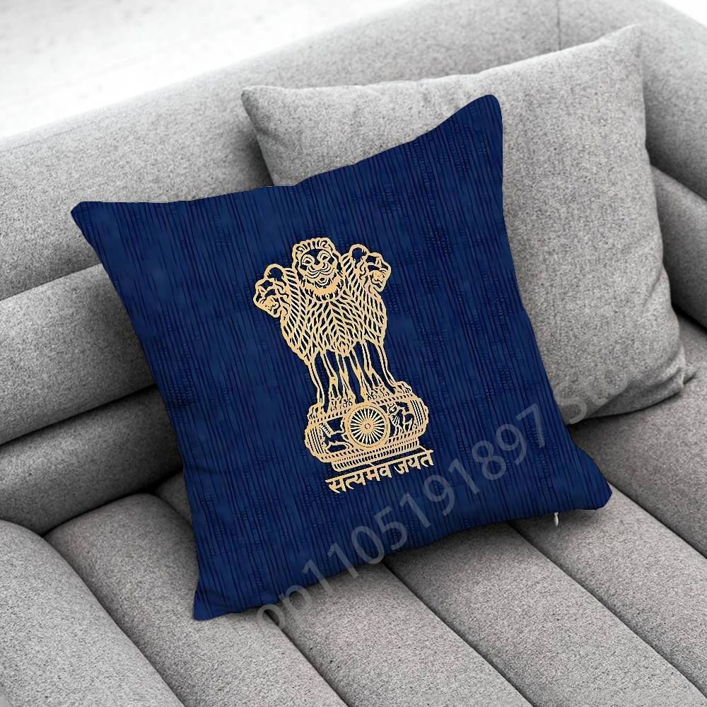 

India Indian National Emble Flag Map Throw Pillow Case For 50cm 30cm 55cm 45cm 40cm Square Bed Pillowcase Cover 30cmx30cm